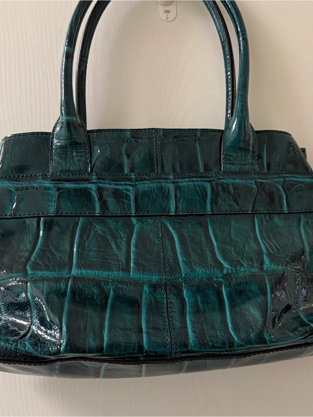 Kate Spade Teal Croc Embossed Knightsbridge Elena Satchel